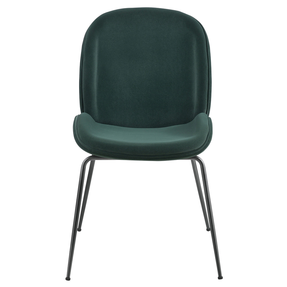 Lucy Velvet Fabric Chair In Gallery Dark Green