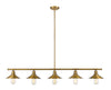 Casa 5 Light Island/Billiard in Factory Brass Finish