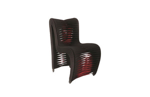 Seat Belt Dining Chair,Black /Red    