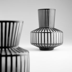 Lined Up Vase in Black