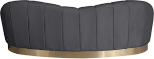Jesse Sofa In Grey Velvet
