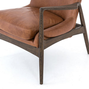 Braden Leather Chair-Brandy