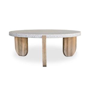 Wunder Coffee Table White with Terrazzo Top