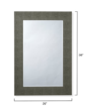 Structure Shagreen Rectangle Mirror, Grey