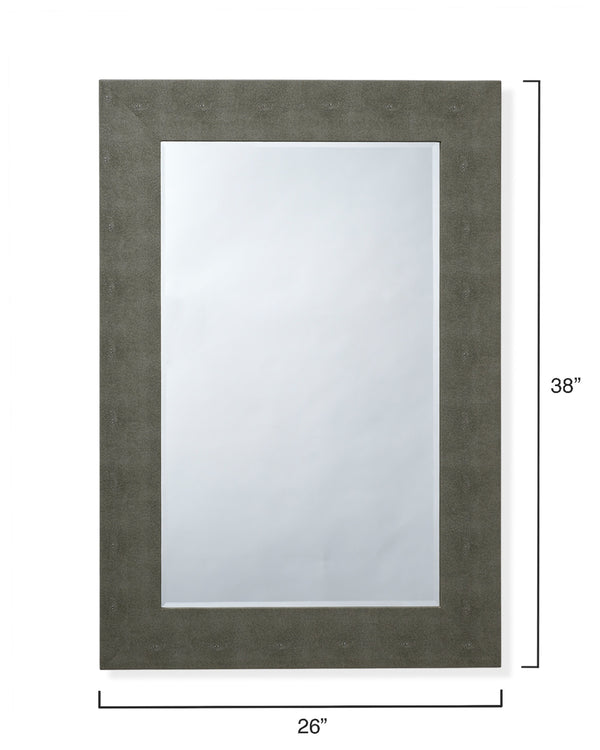 Structure Shagreen Rectangle Mirror, Grey