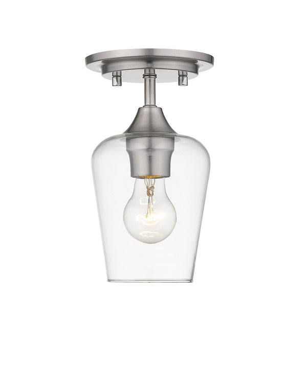 Joliet 1 Light Flush Mount in Brushed Nickel Finish