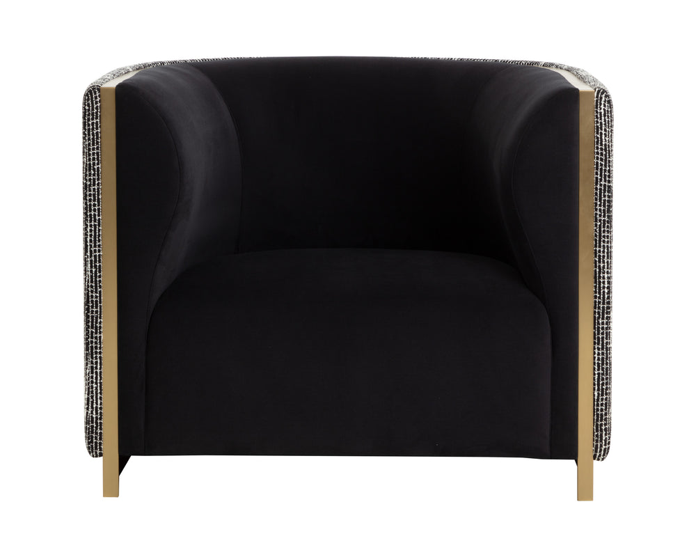 LARRON ARMCHAIR - ABBINGTON BLACK / HOBBES NIGHT