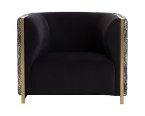LARRON ARMCHAIR - ABBINGTON BLACK / HOBBES NIGHT