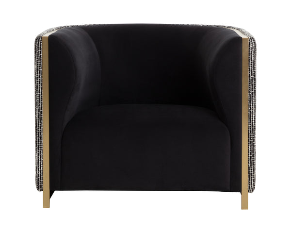 LARRON ARMCHAIR - ABBINGTON BLACK / HOBBES NIGHT