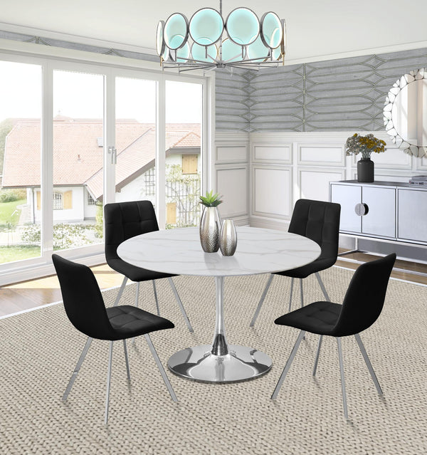 Omar Dining Table In Chrome