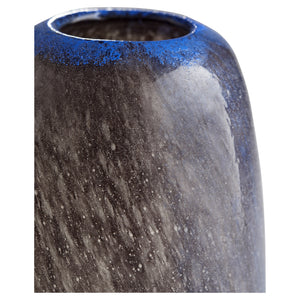 Small Bluesposion Vase in Black and Blue