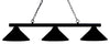 Sharp Shooter 3 Light Billiard Light in Matte Black Finish