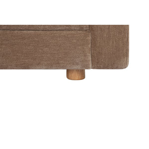 Bryn Camel Left Sectional Sofa with Oak Legs