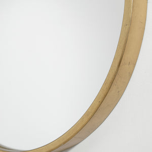 Varina Minimalist Gold Oval Mirror