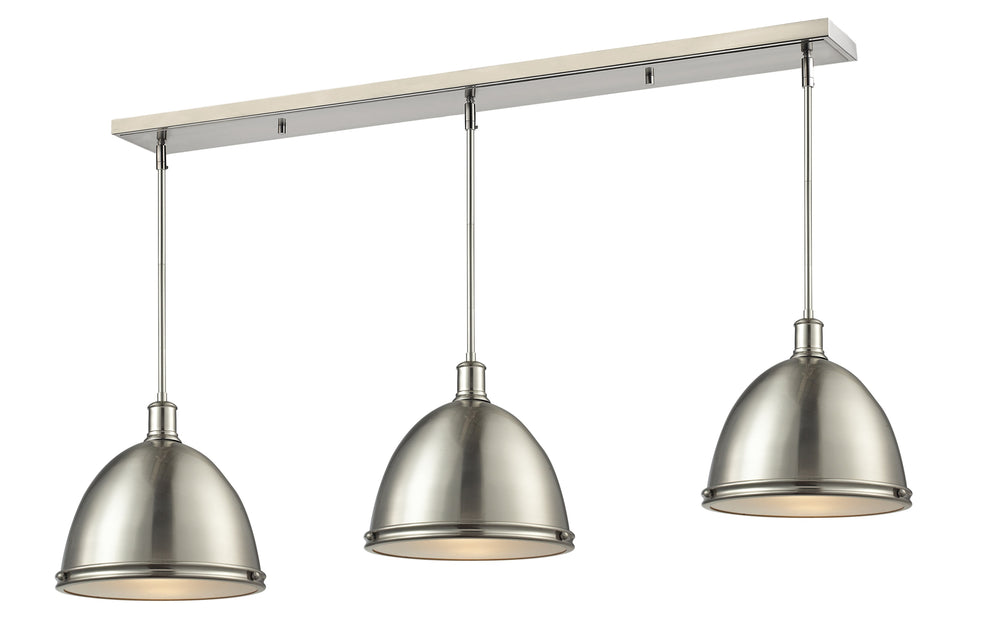 Mason 3 Light Island/Billiard in Brushed Nickel Finish