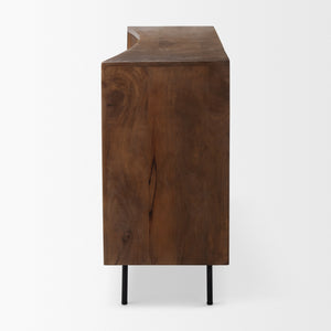 Lance 70.0L x 15.0W x 32.0H Medium Brown Solid Wood Sideboard