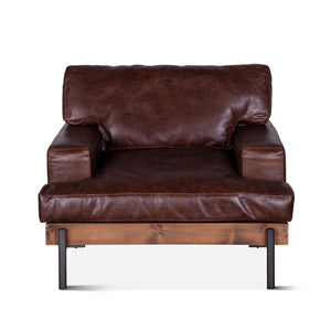 Portofino Leather Armchair Geisha Brown