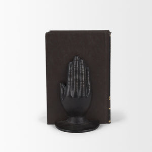 Praying Hands Bronze Cast Iron Book Ends