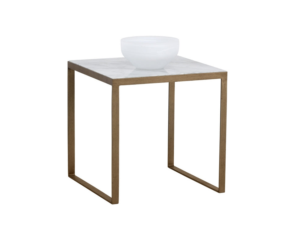 Evert End Table - White