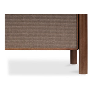 Rye 6 Drawer Dresser in Warm Brown with Soft Rush Front