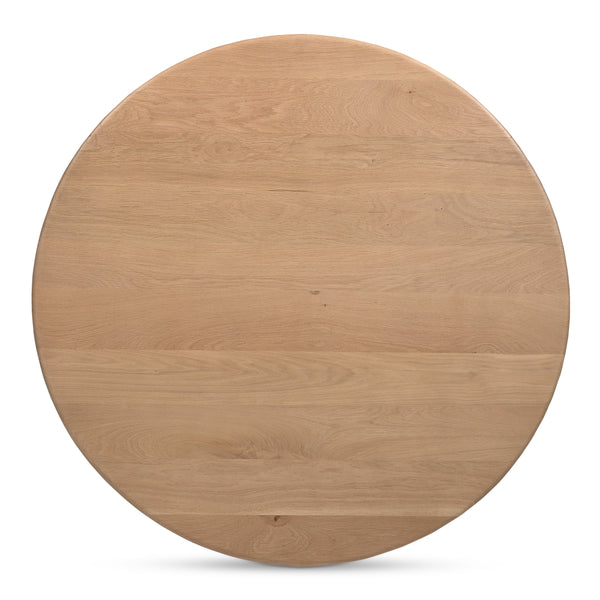 Treccia Round Coffee Table in Natural Oak