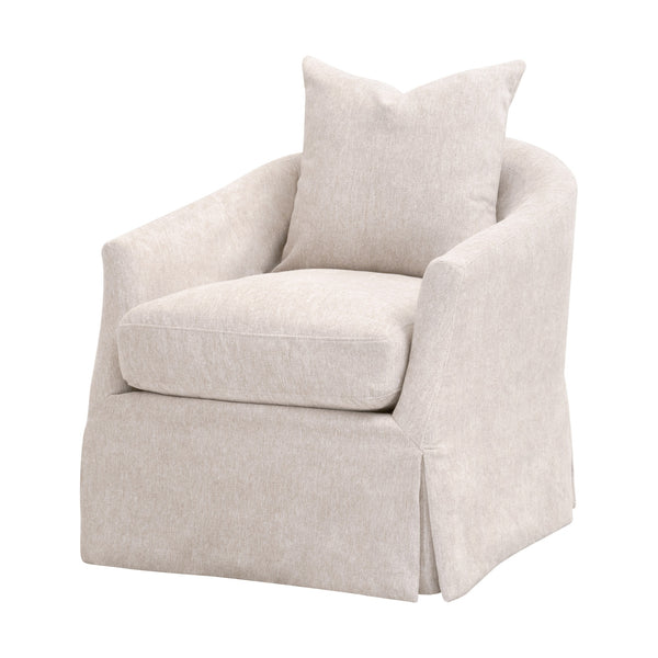 Faye Slipcover Swivel Club Chair