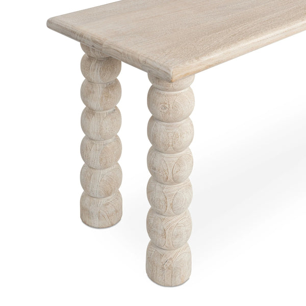 Adir Solid Wood Rectangle Console Table - Cream