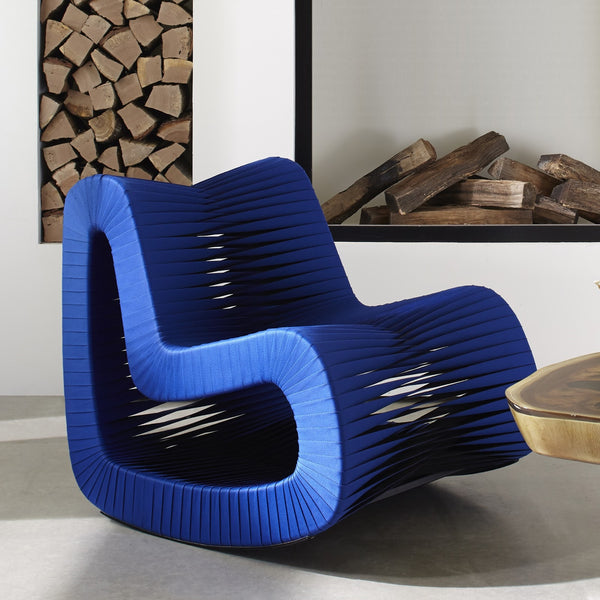 Seat Belt Rocking Chair, Blue/Black