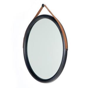 Des Mirror In Black Wash Poplar