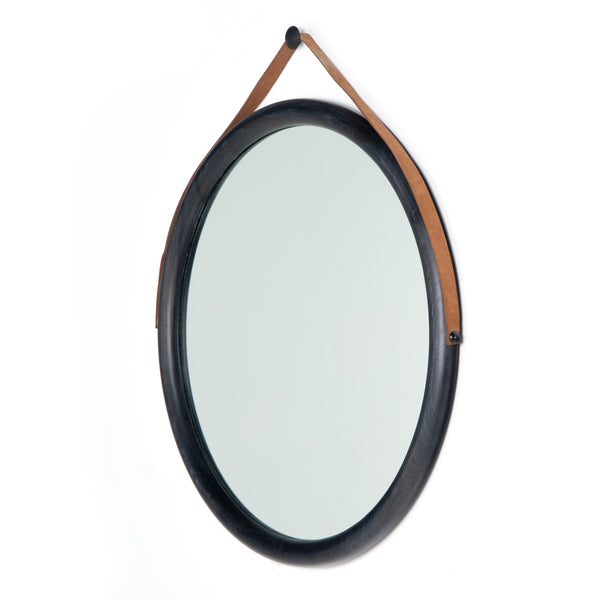 Des Mirror In Black Wash Poplar