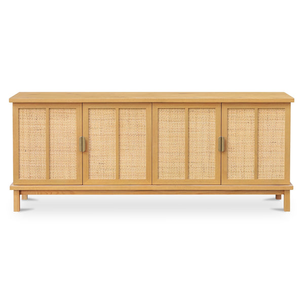 Moe's Seymour Sideboard Natural Oak & Rattan