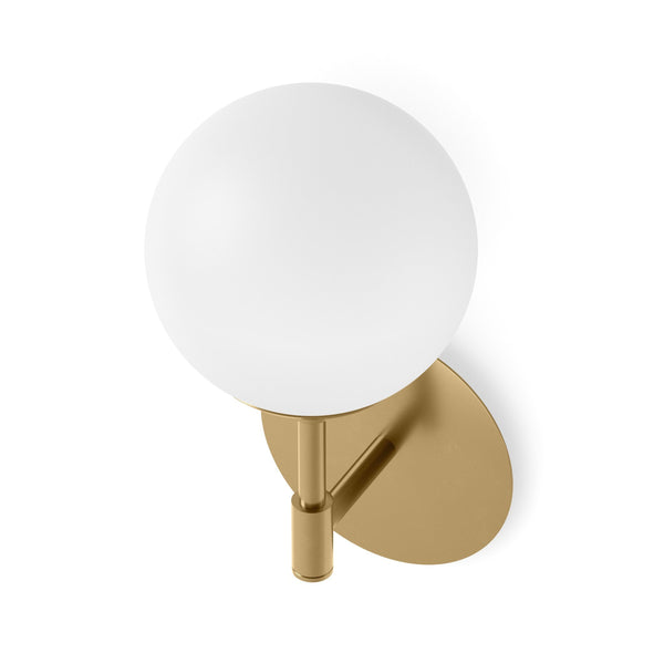 Sunset Sconce In Burnished Brass And Opal Matte Glass
