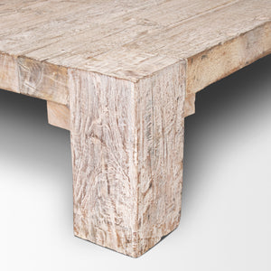 McArthur Rectangular Reclaimed Wood W/ White Wash Coffee Table