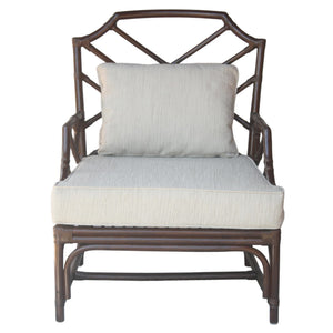 Kara Rattan Accent Arm Chair In Paloma Brown 