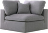 Carmen Cloud Corner Chair In Grey Linen Fabric