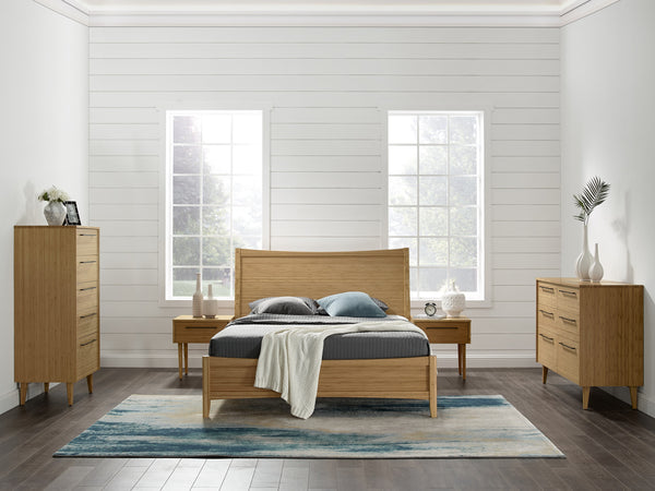 Willow Eastern King Platform Bed, Caramelized