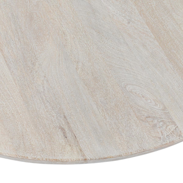 Hera Solid Wood Round Dining Table with Pedestal Base