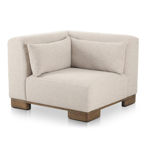Moe's June Corner Chair in Oatmeal Beige