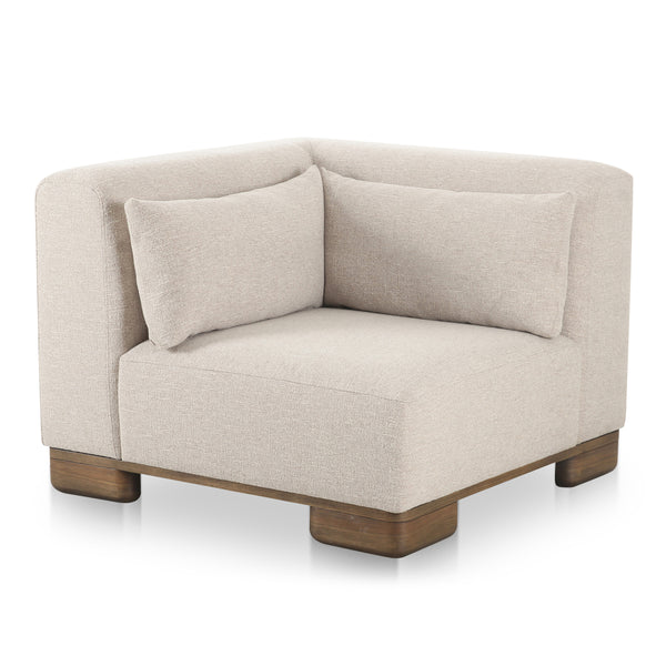 Moe's June Corner Chair in Oatmeal Beige