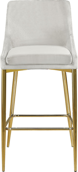 Lynette Stool In Cream Velvet