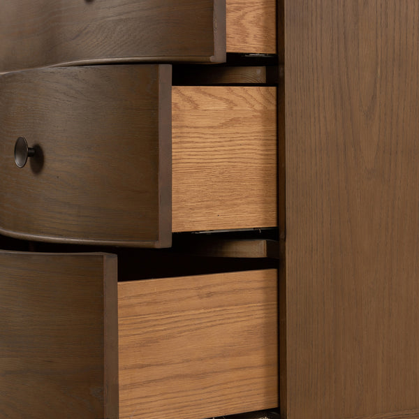 Tiago Marble Chest In Toasted Oak