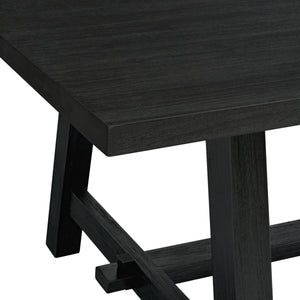 Bedford KD 79" Rect. Dining Table "A" Base, Brushed Black 