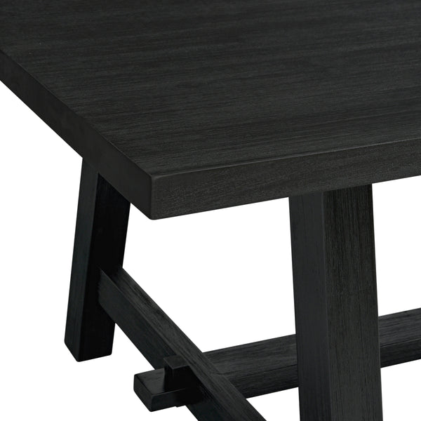 Bedford KD 79" Rect. Dining Table "A" Base, Brushed Black 