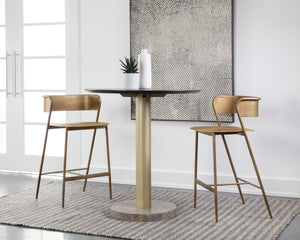 KEANU COUNTER STOOL - ANTIQUE GOLD