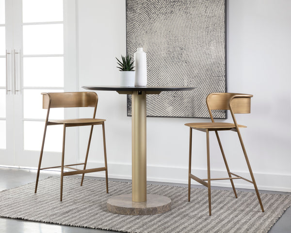 KEANU COUNTER STOOL - ANTIQUE GOLD