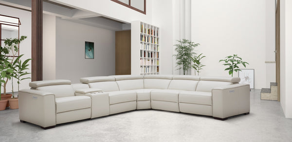 Killian Motion Sectional in Silver Grey
