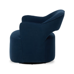 Blythe Swivel Chair - Crypton Henry Navy