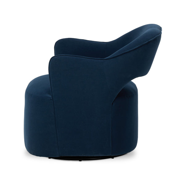 Blythe Swivel Chair - Crypton Henry Navy