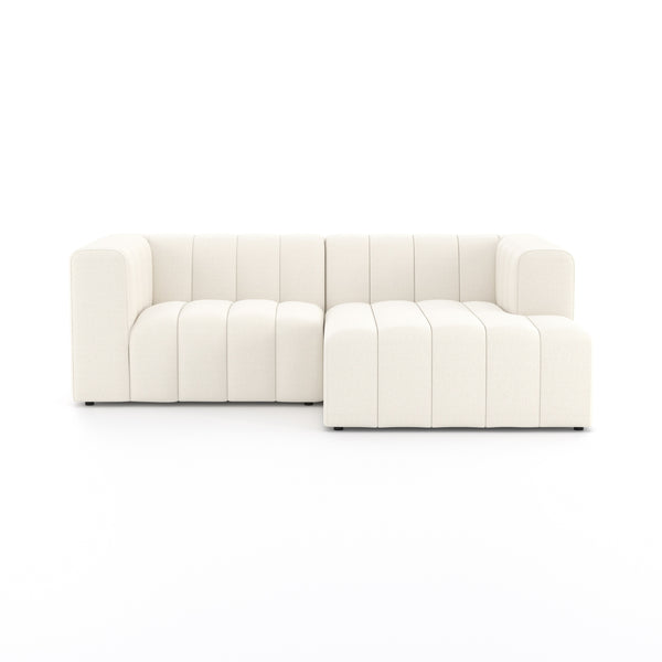Langham Channeled 2pc Sectional In Raf Ch