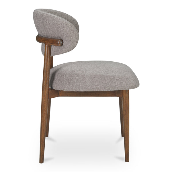 Ellie Dining Chair with Winged Backrest in Brown